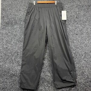 Athleta High Rise Pant Black Water Repellent Recycled Nylon Petite Large L/P